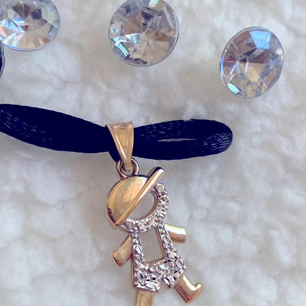 14K Yellow & White Gold Quarter Pint LOVE Boy 👦🏻⭐️ - Picture 5 of 6